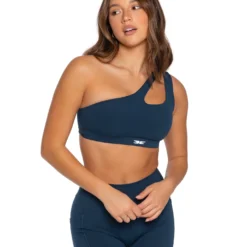 Elite Eleven Asymmetric Bra - Navy