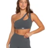 Elite Eleven Asymmetric Bra - Cloud Grey