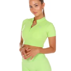 Elite Eleven Aura Zip Tee - Lime