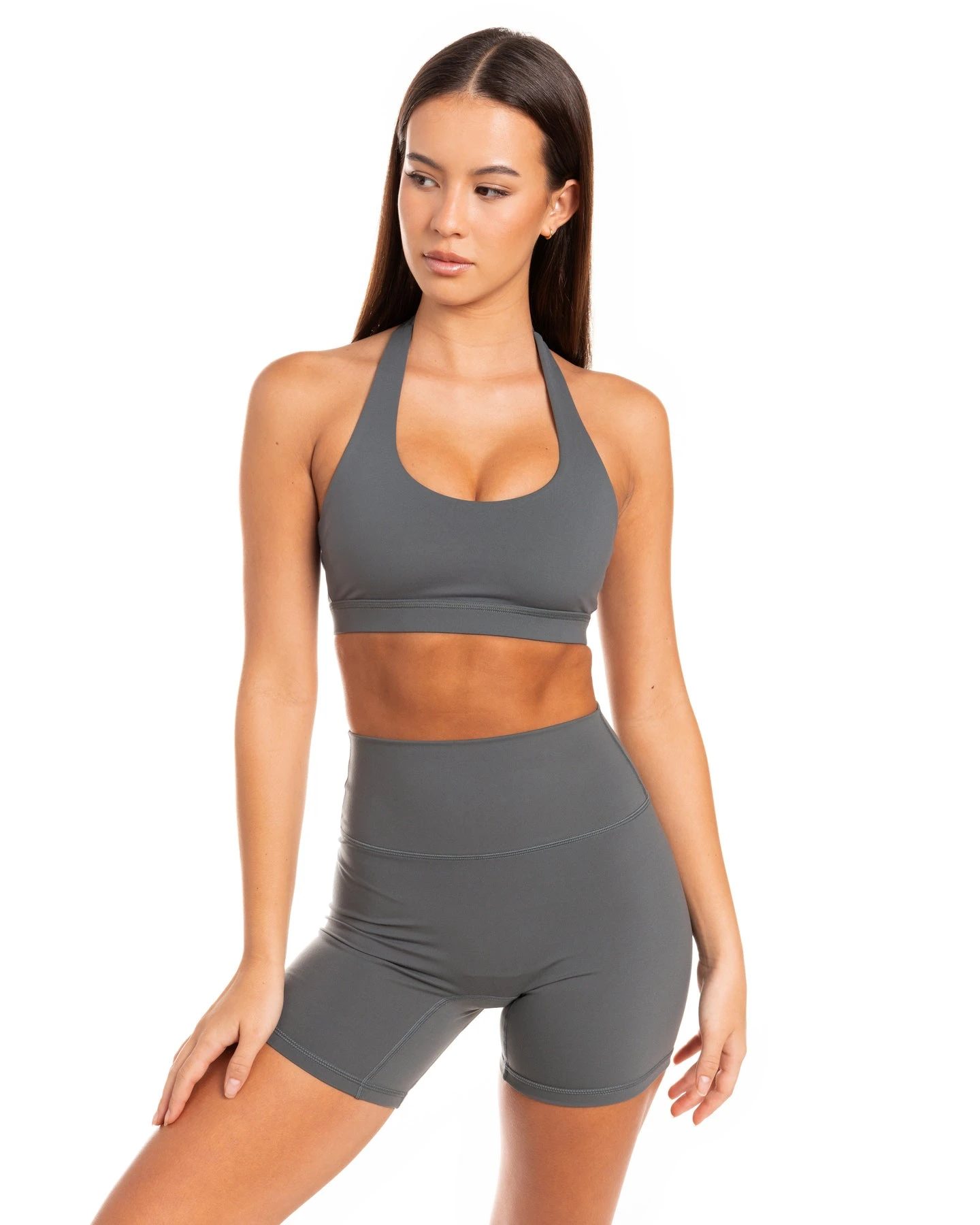 Elite Eleven Halter Bra - Cloud Grey - Image 3