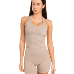 Elite Eleven Aura Racer Tank - Vintage Khaki