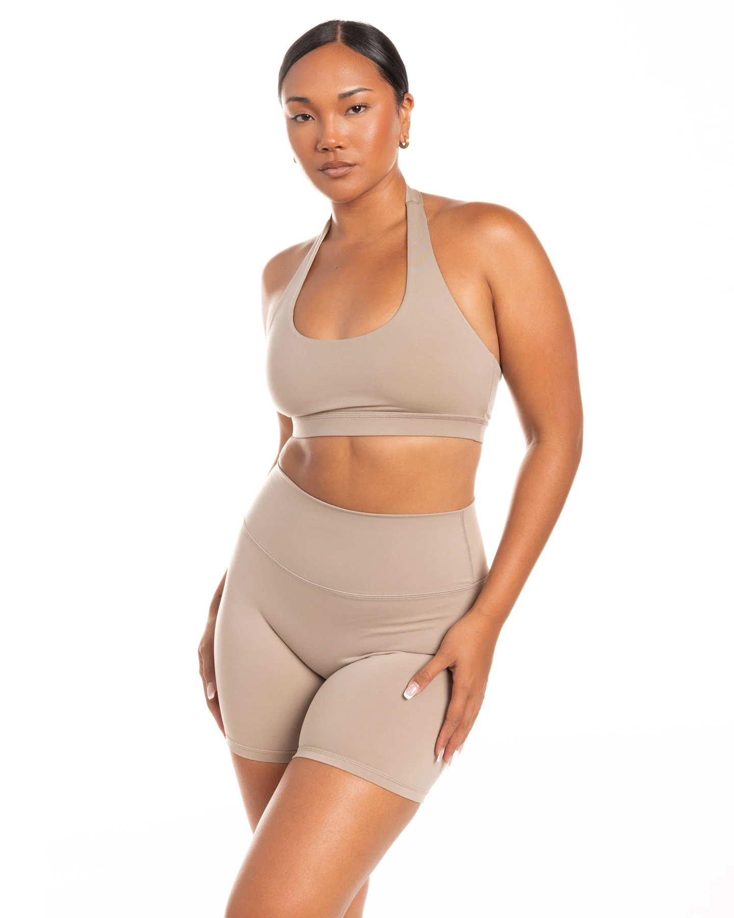 Elite Eleven Halter Bra - Vintage Khaki - Image 3