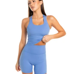 Elite Eleven Aura Racer Tank - Powder Blue
