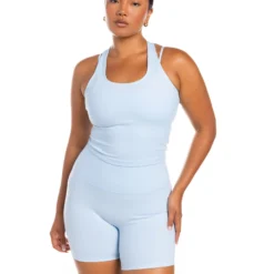 Elite Eleven Aura Racer Tank - Sky Blue