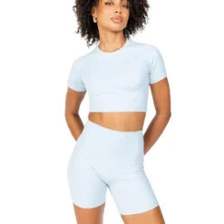 Elite Eleven Aura Crop Tee - Sky Blue