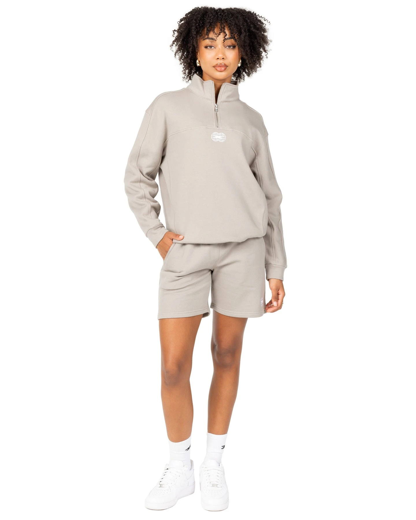 Elite Eleven Global Athletics 1/4 Zip - Vintage Khaki - Image 2