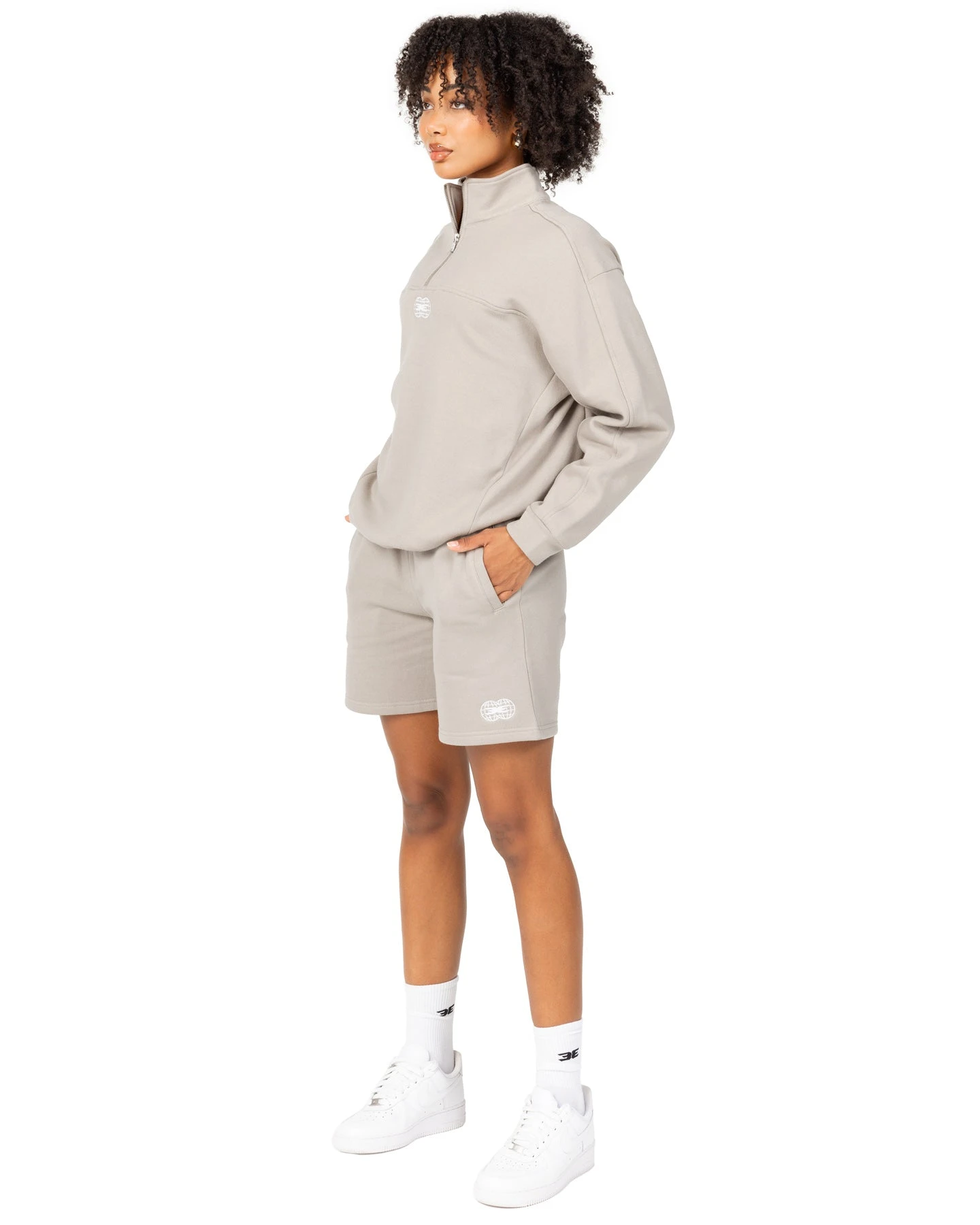 Elite Eleven Global Athletics 1/4 Zip - Vintage Khaki - Image 4