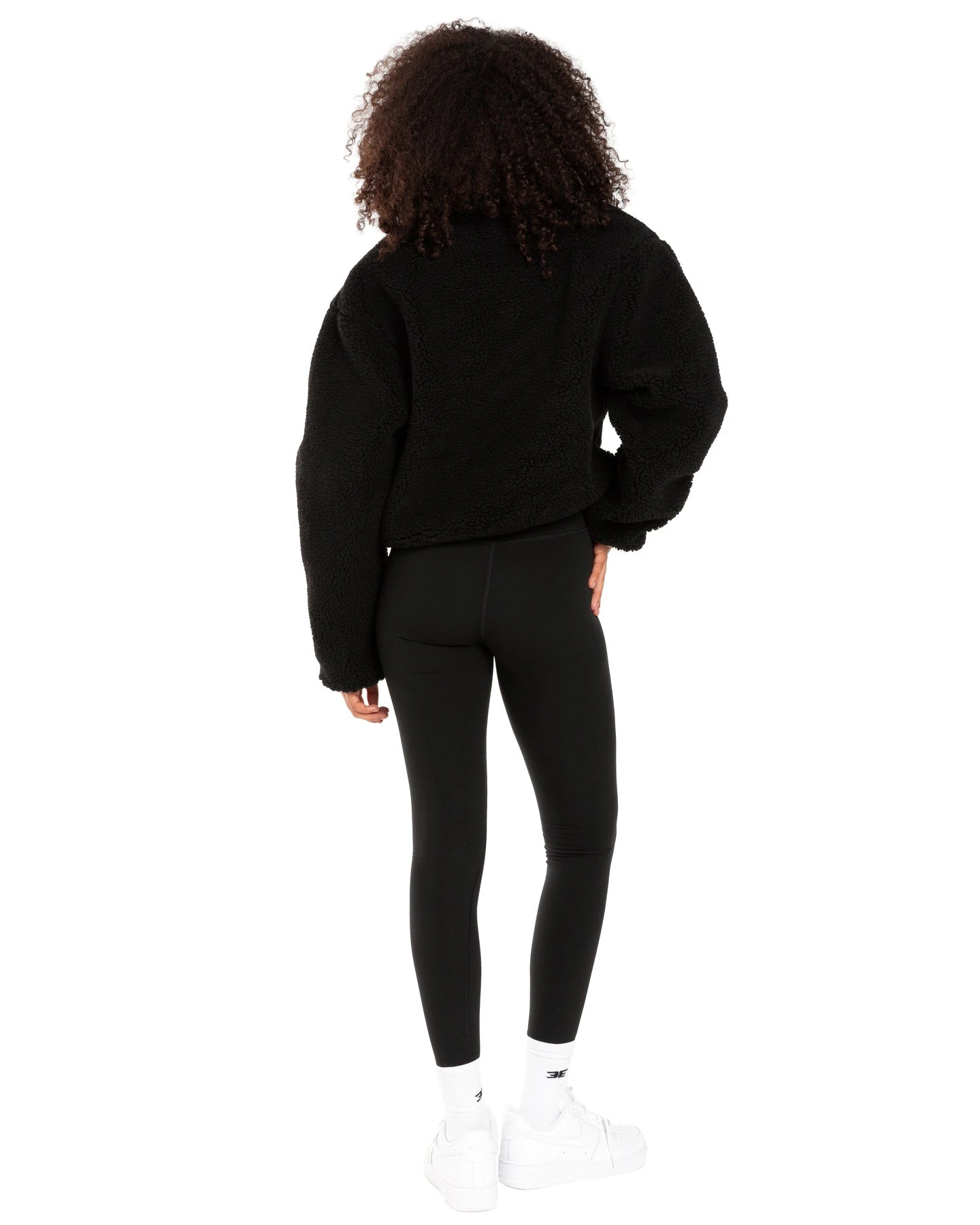 Elite Eleven Registered Teddy Cropped Jacket - Black - Image 4