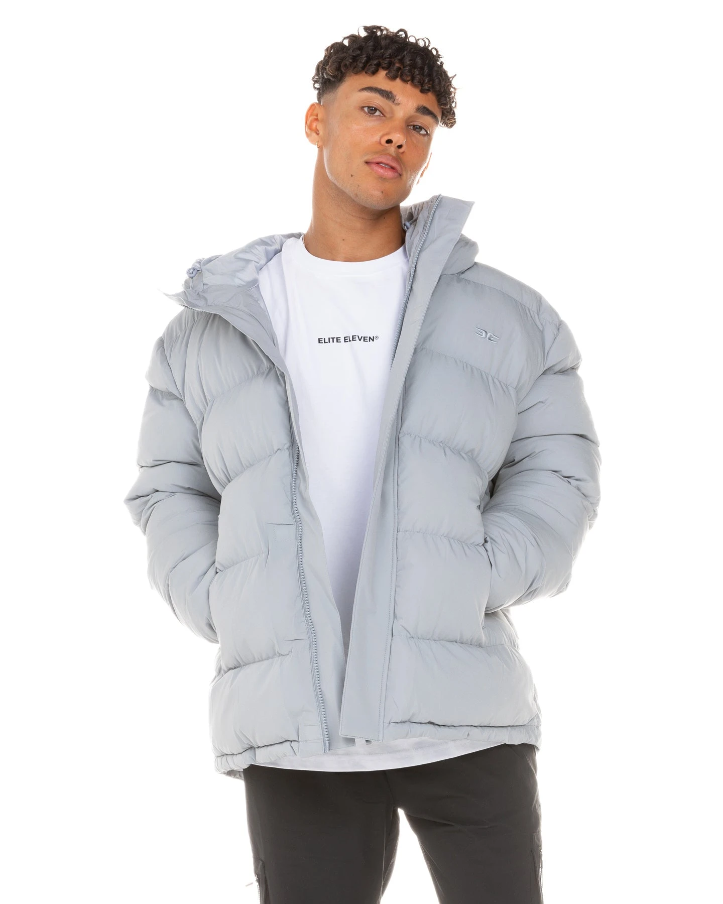 Elite Eleven Unisex Puffer Jacket - Steel Grey - Image 5