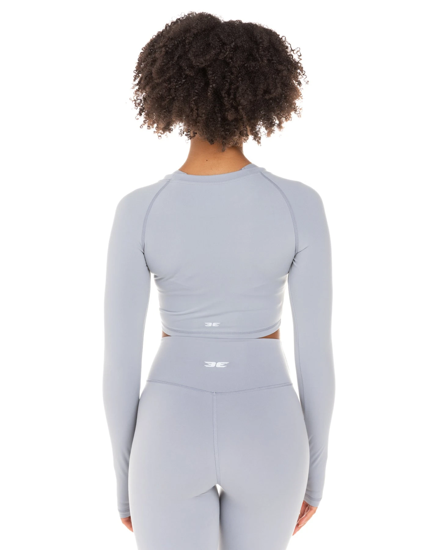Elite Eleven Aura Crop Long Sleeve - Steel Grey - Image 3