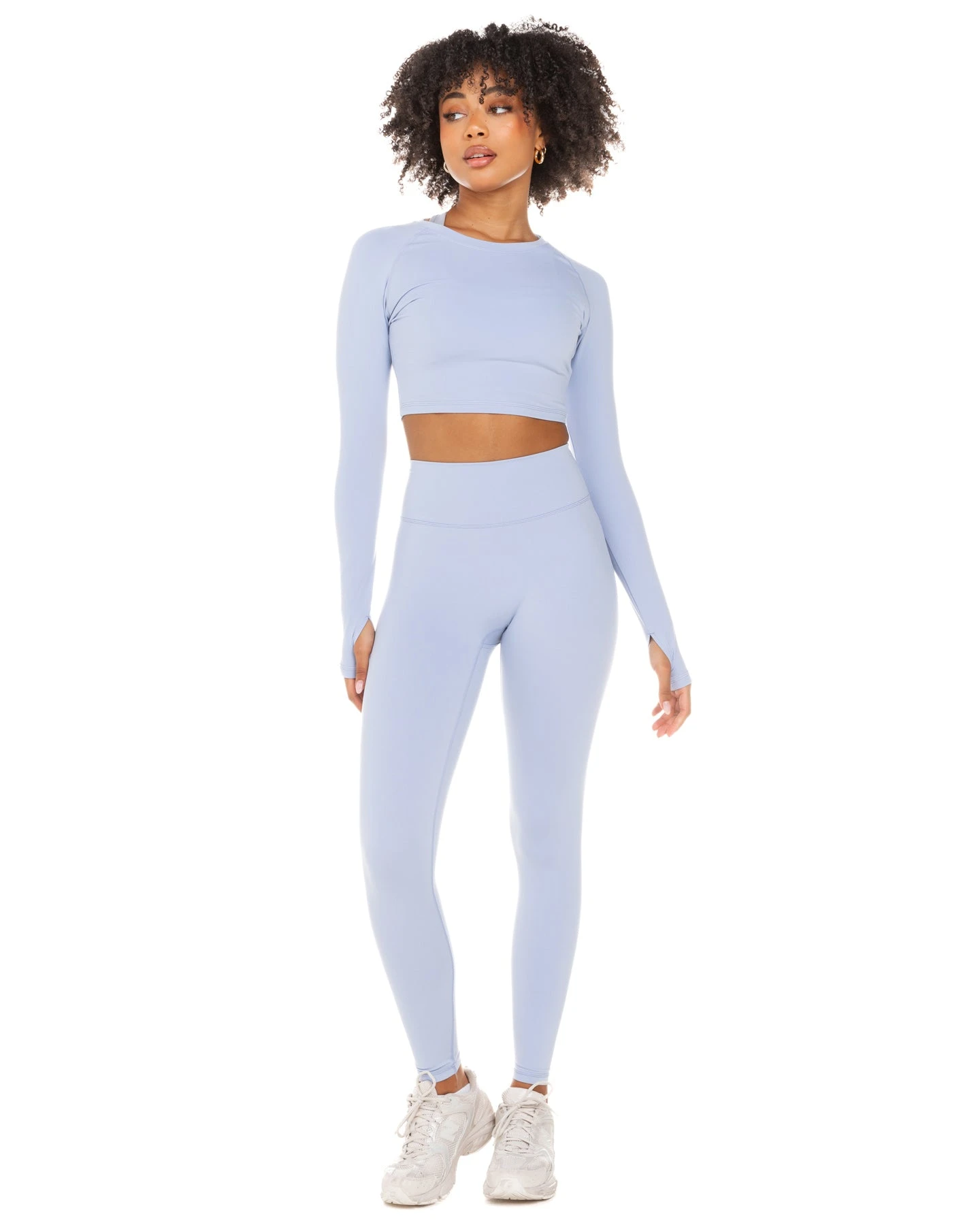 Elite Eleven Aura Crop Long Sleeve - Blue Blizzard - Image 2