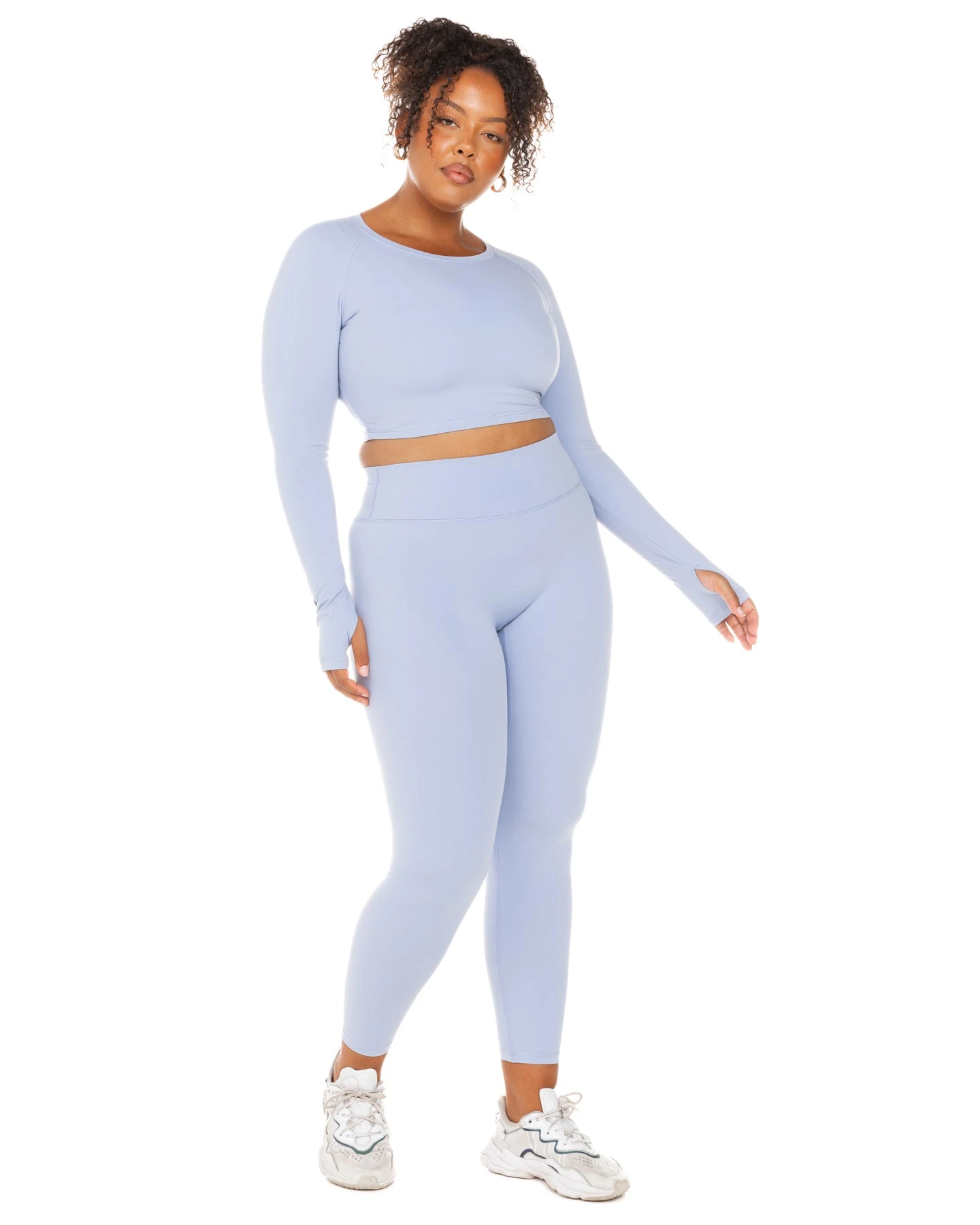 Elite Eleven Aura Crop Long Sleeve - Blue Blizzard - Image 7