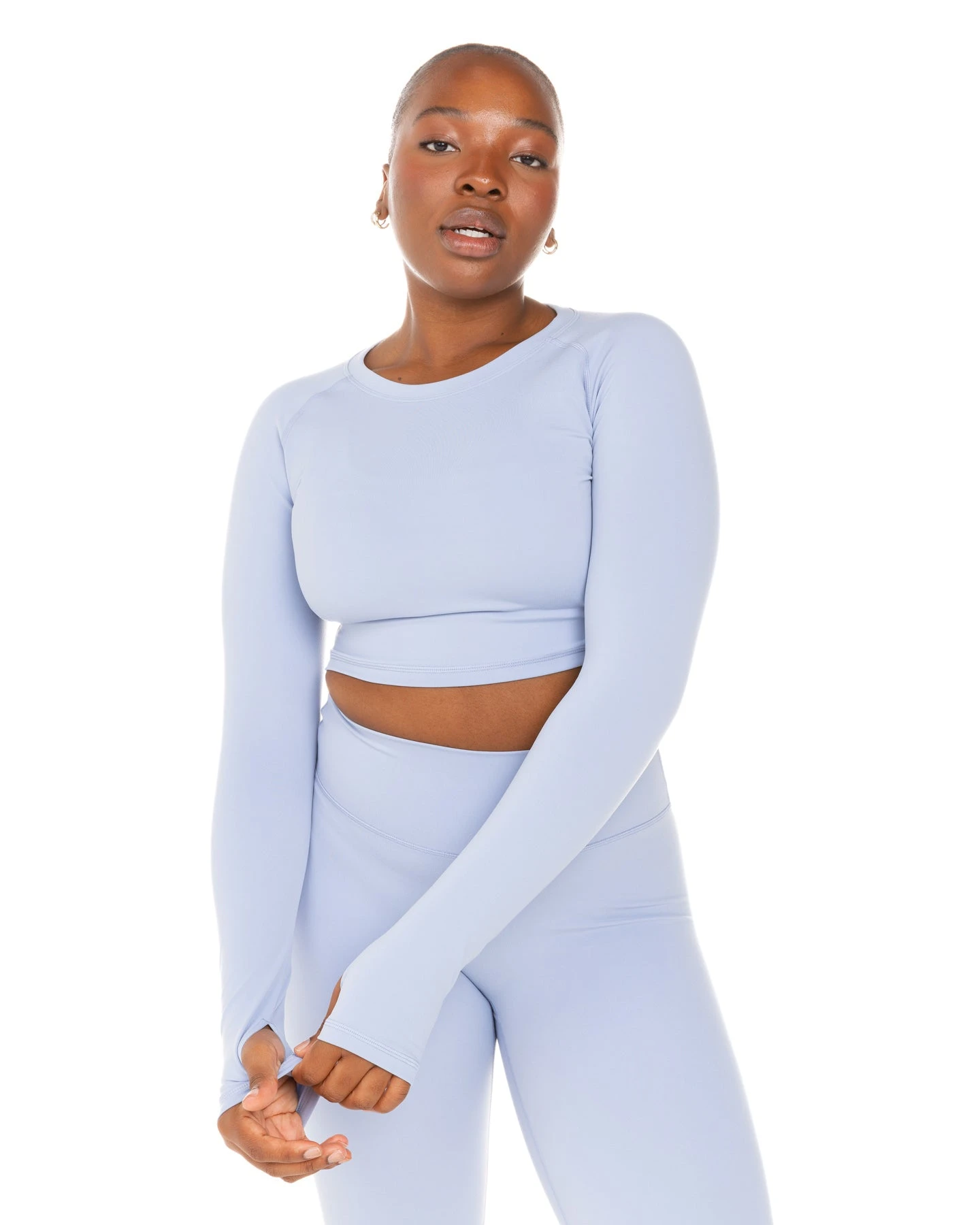 Elite Eleven Aura Crop Long Sleeve - Blue Blizzard - Image 4