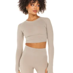 Elite Eleven Aura Crop Long Sleeve - Vintage Khaki