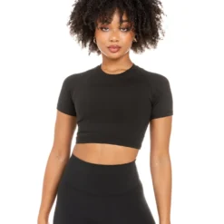 Elite Eleven Aura Crop Tee - Black