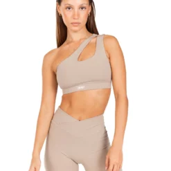 Elite Eleven Asymmetric Bra - Vintage Khaki