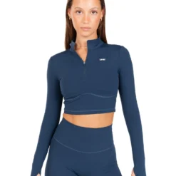 Elite Eleven Auraluxe Crop Long Sleeve - Navy