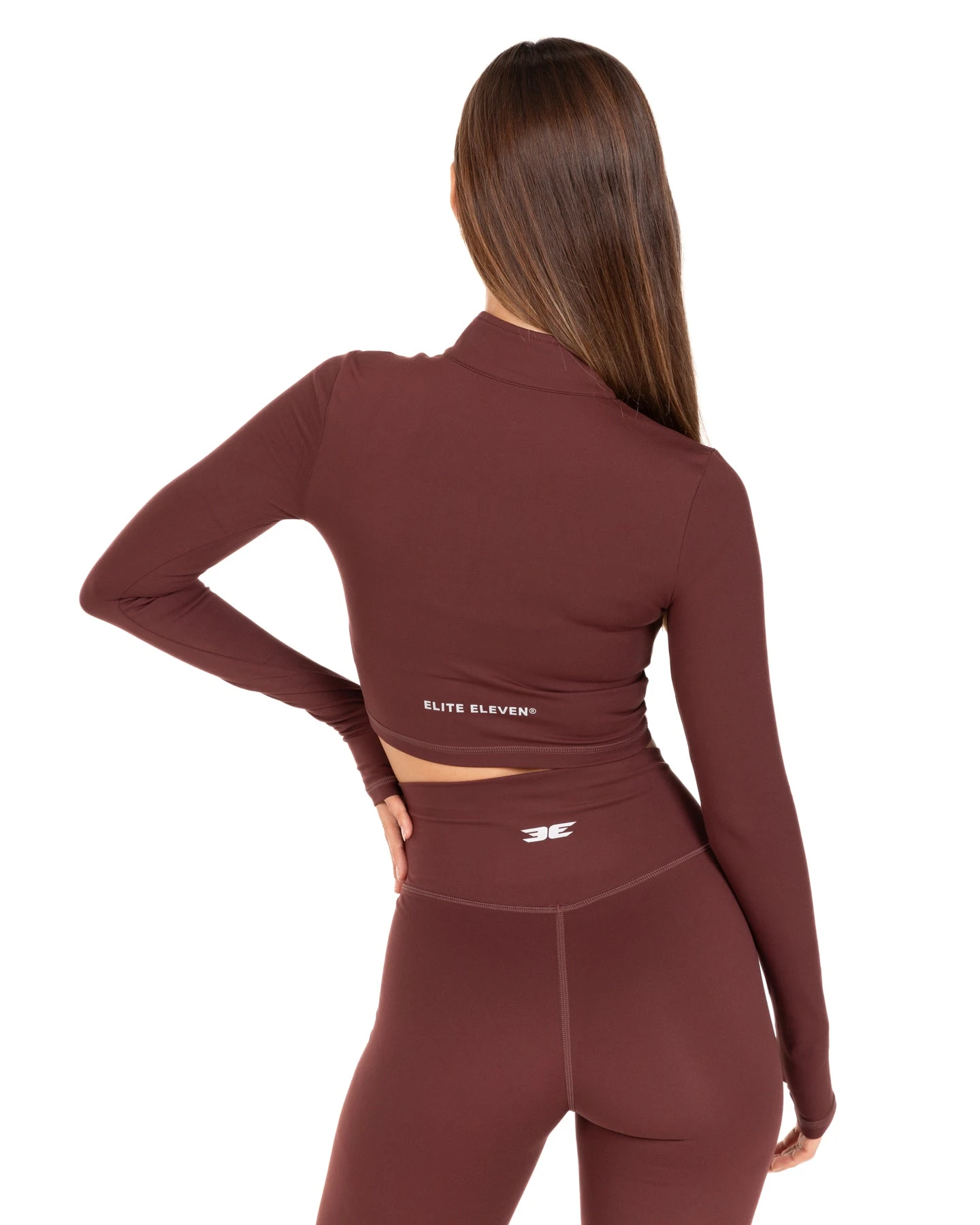Elite Eleven Auraluxe Crop Long Sleeve - Decadent Chocolate - Image 3