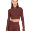 Elite Eleven Auraluxe Crop Long Sleeve - Decadent Chocolate