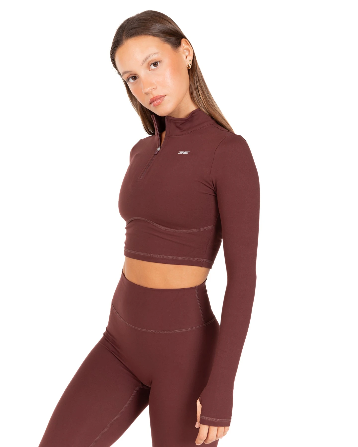 Elite Eleven Auraluxe Crop Long Sleeve - Decadent Chocolate - Image 4