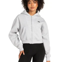 Elite Eleven Cropped Classic Zip Through - Grey