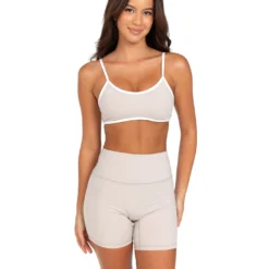 Elite Eleven Micro Contrast Bra - Oat Latte