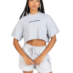 Elite Eleven Women's Cropped Registered Tee - Grey