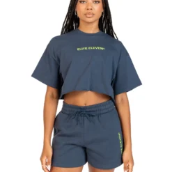 Elite Eleven Women's Cropped Registered Tee - Navy