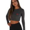 Elite Eleven EE Long Sleeve Crop - Charcoal