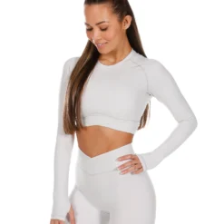 Elite Eleven Cross Over Long Sleeve - Pearl Grey