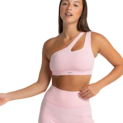 Elite Eleven Asymmetric Bra - Pastel Pink